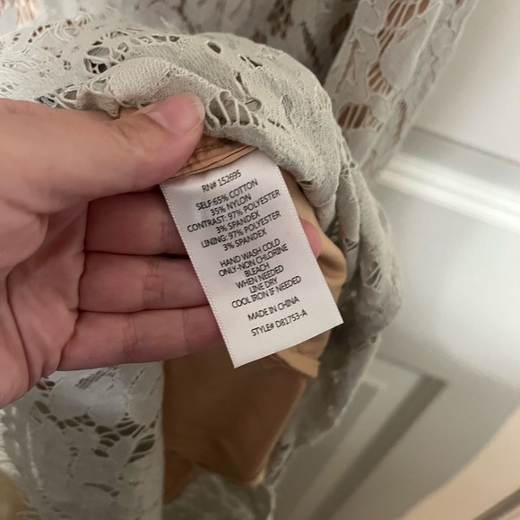 NWT Layered With Love Gray Blue Lace Dress Size Small - Picture 8 of 8